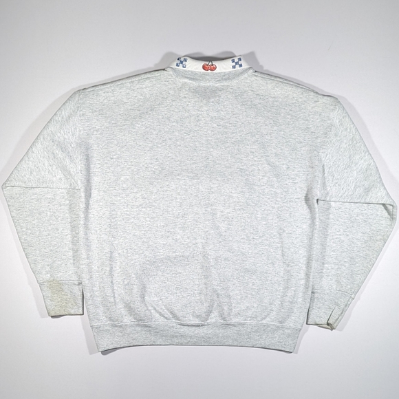 Vintage 90s Sz Large Friendship Recipe Collared Long Sleeve Sweatshirt - Picture 2 of 12